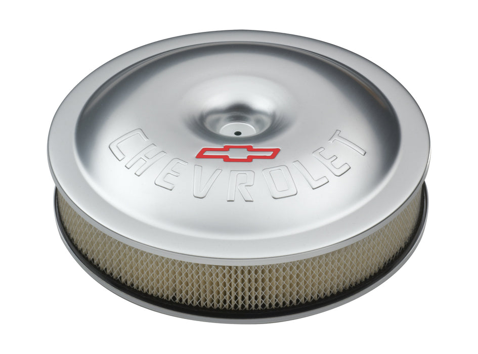 Chevrolet Performance Parts 141-693 Engine Air Cleaner Kit Super-Light 14 Inch Alunimum Clear Bowtie/Chevy Logo Chevrolet Performance Parts - Truck Part Superstore