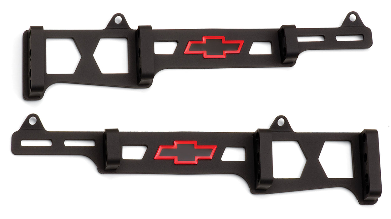 Chevrolet Performance Parts 141-714 Spark Plug Wire Loom Set Linear Style Bowtie Logo SB Chevy Black Crinkle Chevrolet Performance Parts - Truck Part Superstore