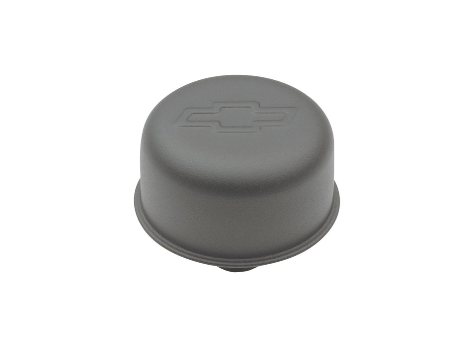 Chevrolet Performance Parts 141-754 Engine Valve Cover Breather 3 Inch Diameter Bowtie Logo Push-In Style Black Crinkle Chevrolet Performance Parts - Truck Part Superstore