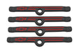 Chevrolet Performance Parts 141-757 Engine Valve Cover Holdown Clamps Black Crinkle w/Bowtie Logo SB Chevy 4 Pcs Red Lines & Bowties Chevrolet Performance Parts - Truck Part Superstore