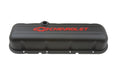 Chevrolet Performance Parts 141-811 Engine Valve Covers Stamped Steel Tall Black w/ Bowtie Logo Fits BB Chevy Embossed Red Chevrolet & Bowtie Logos Chevrolet Performance Parts - Truck Part Superstore