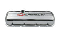 Chevrolet Performance Parts 141-813 Engine Valve Covers Stamped Steel Tall Chrome w/ Bowtie Logo Fits BB Chevy Embossed Black Chevrolet & Red Bowtie Logos Chevrolet Performance Parts - Truck Part Superstore