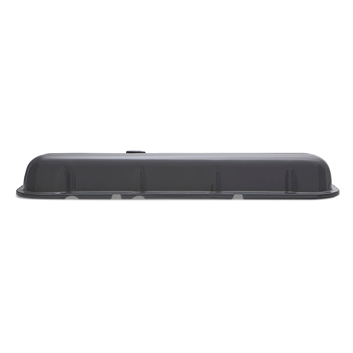 Proform 141-889 Engine Valve Covers; Stamped Steel; Stock; Shark Gray; w/ Bowtie Logo; BB Chevy - Truck Part Superstore