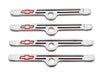 Chevrolet Performance Parts 141-903 Engine Valve Cover Holdown Clamps Chrome with Red Bowtie Logo SB Chevy 4 Pcs Black Lines & Red Bowties Chevrolet Performance Parts - Truck Part Superstore