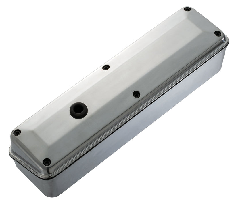 Chevrolet Performance Parts 141-915 Engine Valve Cover 2 Piece Tall Style Die Cast Polished No Logos SB Chevy No Logos Chevrolet Performance Parts - Truck Part Superstore