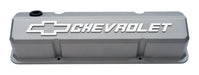 Chevrolet Performance Parts 141-925 Valve Covers Slant Edge Tall Die Cast Gray w/Raised Bowtie Logo For SB Chevy Raised Chevrolet & Bowtie Logos Chevrolet Performance Parts - Truck Part Superstore