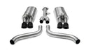 Corsa Performance 14115BLK 2.5 Inch Cat-Back Sport Dual Exhaust Black 3.5 Inch Tips 86-91 Corvette C4 5.7L V8 L98 Stainless Steel Corsa Performance - Truck Part Superstore