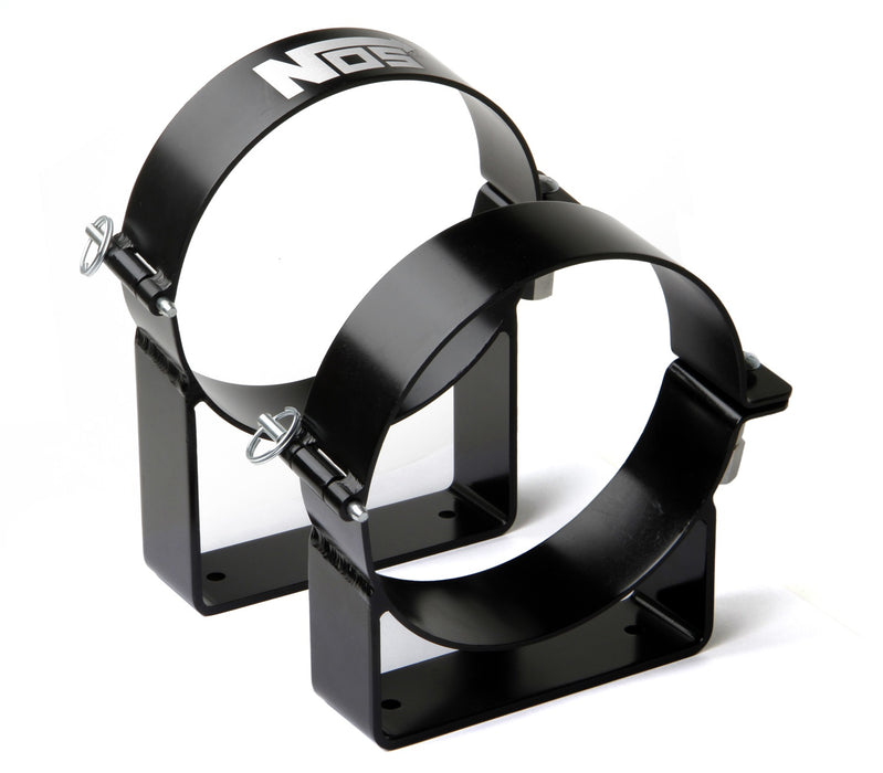 NOS/Nitrous Oxide System 14147NOS Quick Release Bottle Bracket; Hinged Aluminum; For 12.8 lb. Carbon Fiber Bottle; - Truck Part Superstore