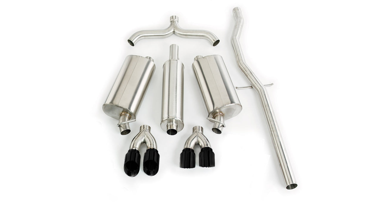 Corsa Performance 14150BLK 2.5 Inch Cat-Back Touring Dual Exhaust 3.5 Inch Black Tips 99-2004 Cadillac Seville STS/SLS 4.6L V8 Stainless Steel Corsa Performance - Truck Part Superstore