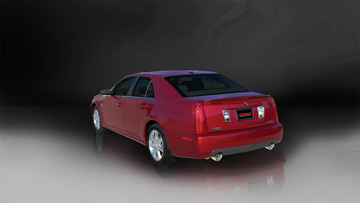 Corsa Performance 14157 2.5 Inch Axle-Back Touring Dual Exhaust 4.0 Inch Polished Tips 05-07 Cadillac STS 4.6L Stainless Steel Corsa Performance - Truck Part Superstore