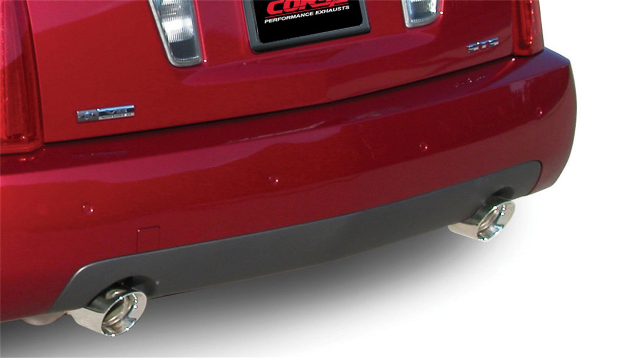 Corsa Performance 14157 2.5 Inch Axle-Back Touring Dual Exhaust 4.0 Inch Polished Tips 05-07 Cadillac STS 4.6L Stainless Steel Corsa Performance - Truck Part Superstore