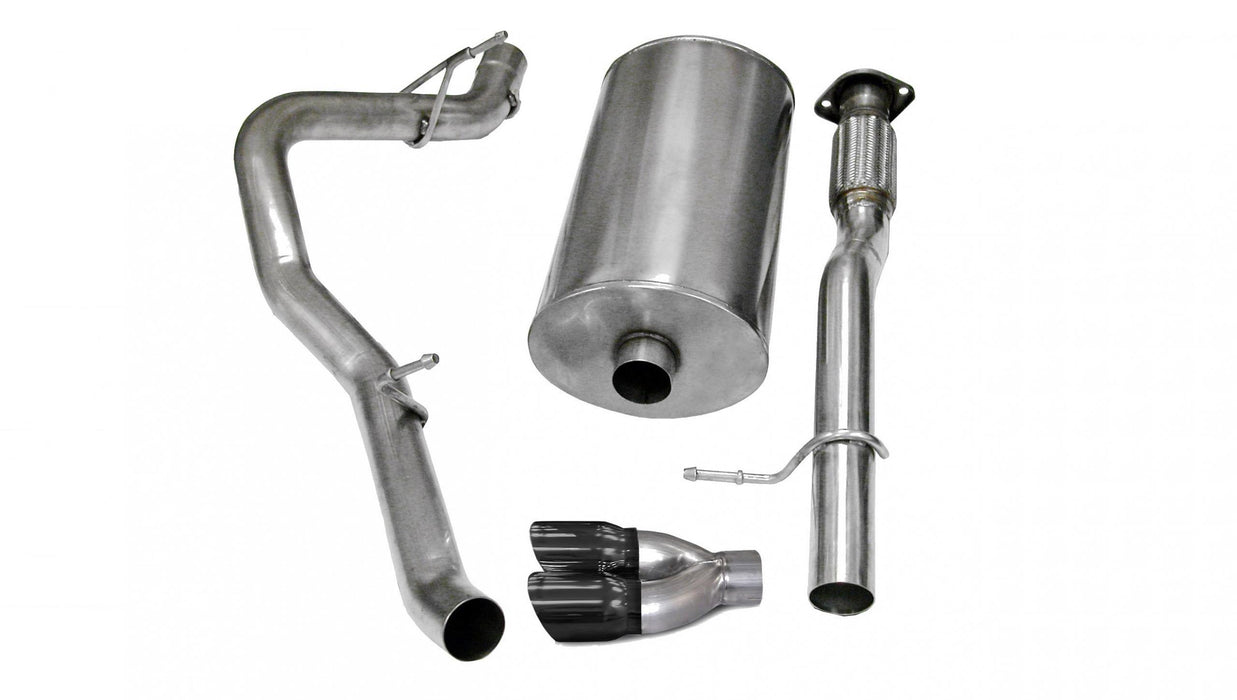 Corsa Performance 14247BLK 3.0 Inch Cat-Back Single Side Exit with Twin 4.0 Inch Black PVD Pro-Series Tips Corsa Performance - Truck Part Superstore