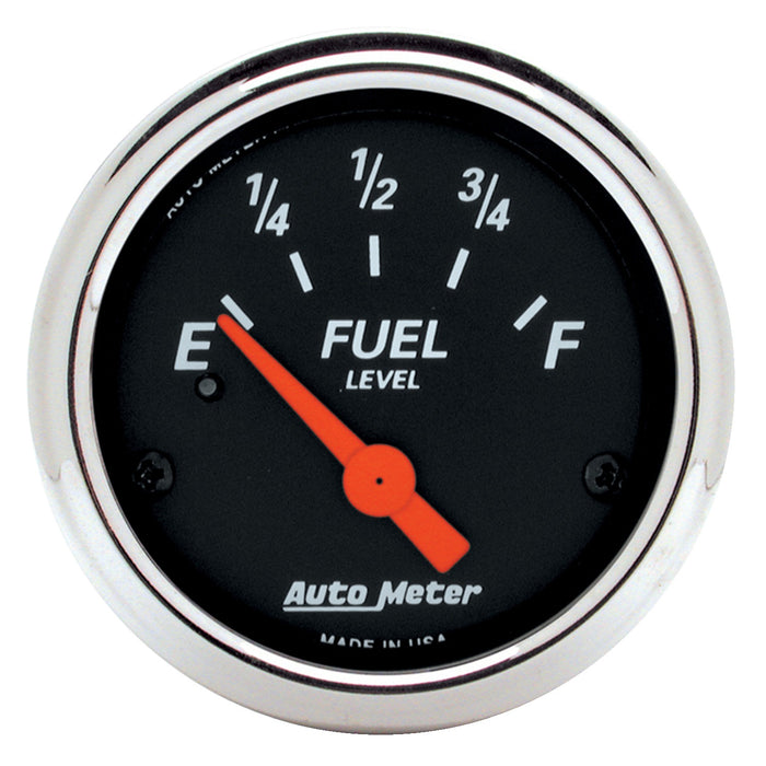 AutoMeter 1424 GAUGE; FUEL LEVEL; 2 1/16in.; 240OE TO 33OF; ELEC; DESIGNER BLACK - Truck Part Superstore