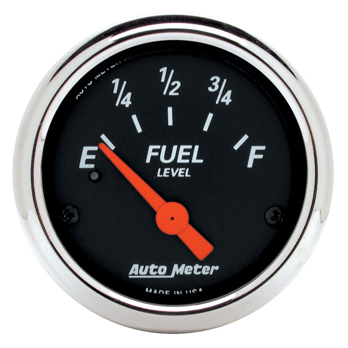 AutoMeter 1424 GAUGE; FUEL LEVEL; 2 1/16in.; 240OE TO 33OF; ELEC; DESIGNER BLACK - Truck Part Superstore