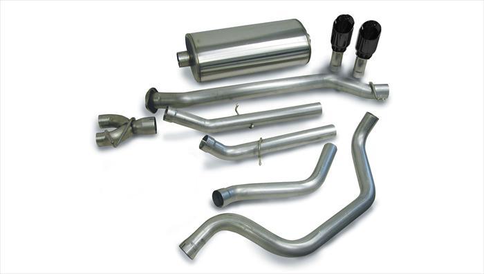Corsa Performance 14273BLK 3.0 Inch Cat-Back Dual Rear Exit with Single 4.0 Inch Black PVD Pro-Series Tips Corsa Performance - Truck Part Superstore