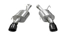 Corsa Performance 14314BLK 2.5 Inch Axle-Back Xtreme Dual Exhaust Black 4.0 Inch Tips 05-10 Mustang GT 4.6L/Shelby GT500 5.4L Stainless Steel Corsa Performance - Truck Part Superstore