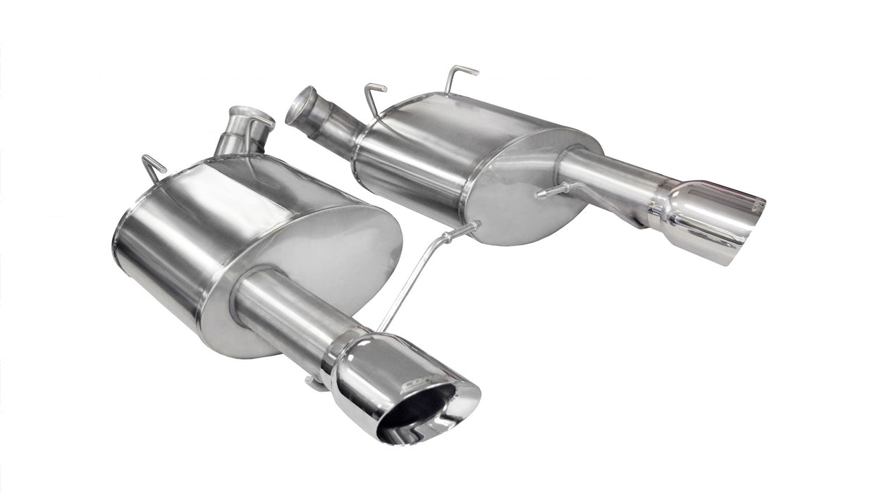 Corsa Performance 14317 3.0 Inch Axle-Back Xtreme Dual Exhaust Polished 4.0 Inch Tips 11-14 Mustang GT/11-13 Boss 302 5.0L Stainless Steel Corsa Performance - Truck Part Superstore