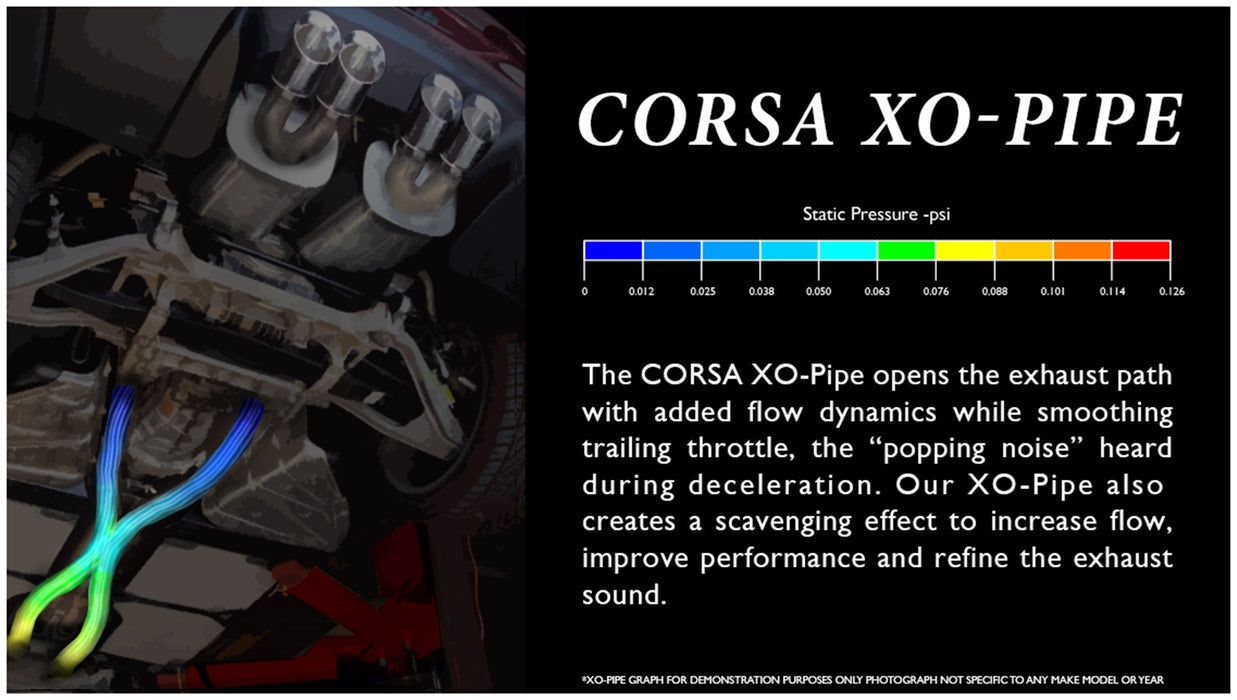 Corsa Performance 14322 X-Pipe 2.75 Inch Stainless Steel 13-14 Ford Mustang Shelby GT500 5.8L V8 Corsa Performance - Truck Part Superstore