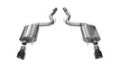Corsa Performance 14329BLK 3.0 Inch Axle-Back Touring Dual Exhaust Black 4.5 Inch Tips 15-17 Mustang GT Fastback 5.0L Stainless Steel Corsa Performance - Truck Part Superstore
