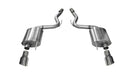 Corsa Performance 14329 3.0 Inch Axle-Back Touring Dual Exhaust Polished 4.5 Inch Tips 15-17 Mustang GT Fastback 5.0L Stainless Steel Corsa Performance - Truck Part Superstore