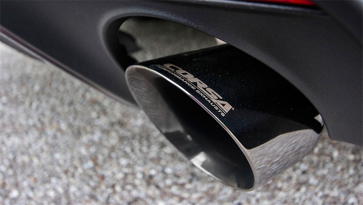 Corsa Performance 14329 3.0 Inch Axle-Back Touring Dual Exhaust Polished 4.5 Inch Tips 15-17 Mustang GT Fastback 5.0L Stainless Steel Corsa Performance - Truck Part Superstore