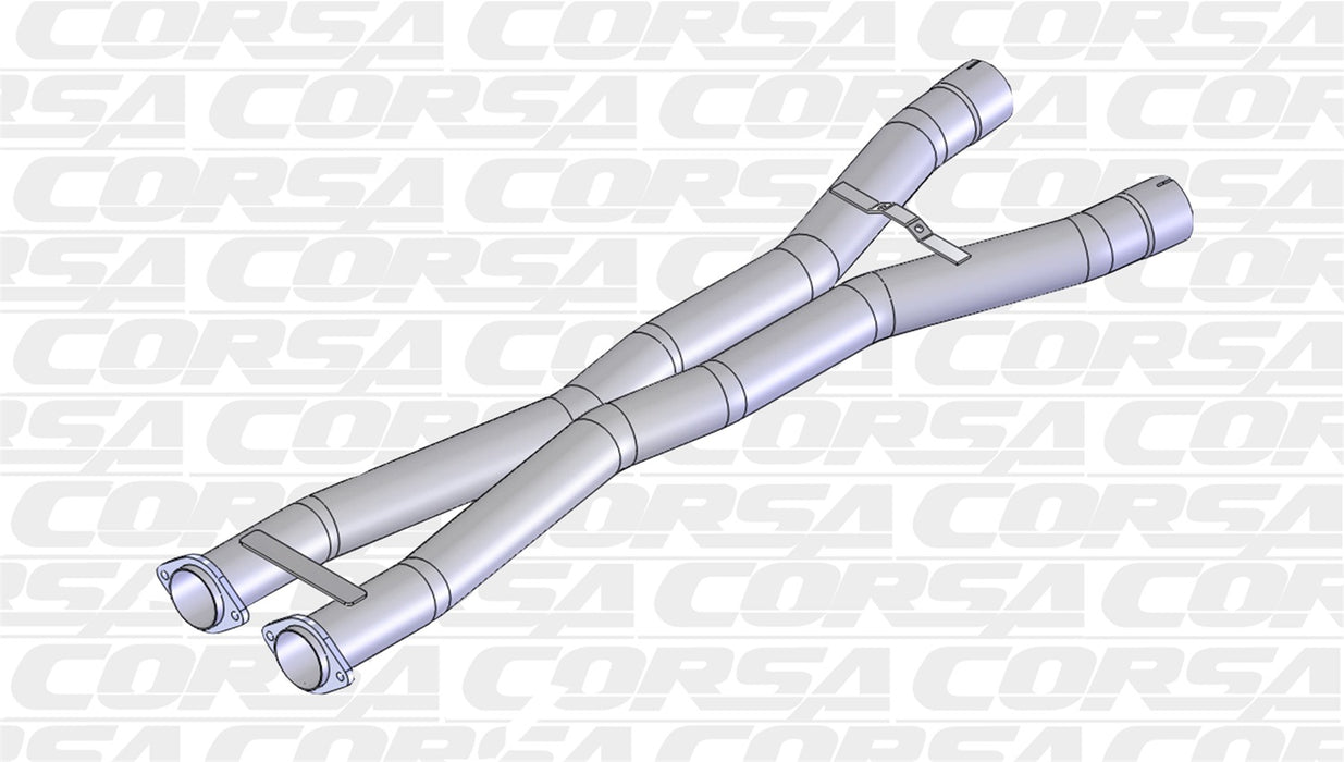 Corsa Performance 14331 X-Pipe 3.0 Inch Stainless Steel 12-13 Chevy Corvette C6 Z06/ZR1 6.2L/7.0L V8 Corsa Performance - Truck Part Superstore