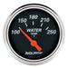 AutoMeter 1436 GAUGE; WATER TEMP; 2 1/16in.; 250deg.F; ELEC; DESIGNER BLACK - Truck Part Superstore