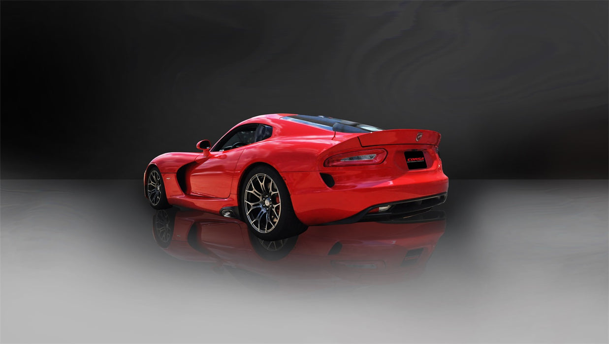 Corsa Performance 14416 3.0 Inch Cat-Back Xtreme Dual Side Exhaust 13-17 Dodge Viper SRT/GTS Manual Trans 8.4L V10 (No Tips) Stainless Steel Corsa Performance - Truck Part Superstore