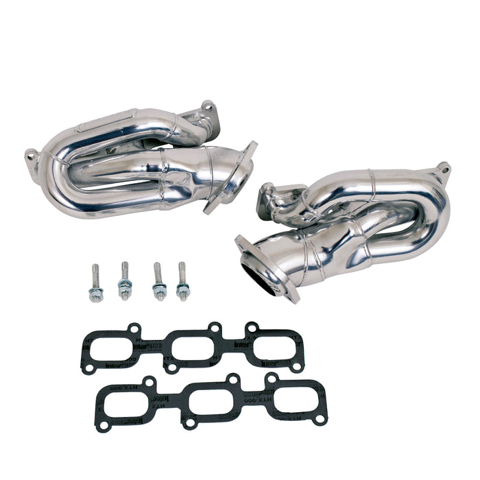 BBK Performance Parts 14420 2011-2017 MUSTANG 3.7L V6 1-5/8 SHORTY EXHAUST HEADERS (Polished Silver Ceramic) - Truck Part Superstore