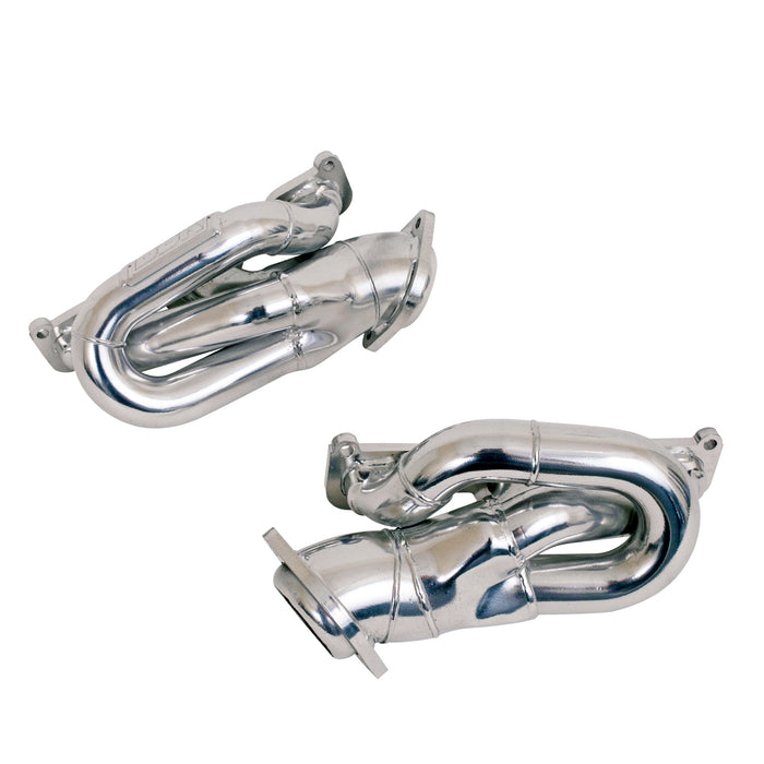BBK Performance Parts 14420 2011-2017 MUSTANG 3.7L V6 1-5/8 SHORTY EXHAUST HEADERS (Polished Silver Ceramic) - Truck Part Superstore