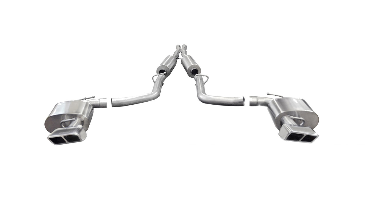 Corsa Performance 14424 2.75 Inch Cat-Back Xtreme Dual Rear Exhaust GTX2 Polished Tips 11-14 Dodge Challenger SRT/SRT-8 Manual Trans 6.4L V8 Stainless Steel Corsa Performance - Truck Part Superstore