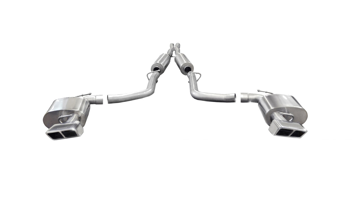 Corsa Performance 14427 2.75 Inch Cat-Back Xtreme Dual Rear Exhaust GTX2 Polished Tips 11-14 Dodge Challenger SRT/SRT-8 Automatic Trans 6.4L V8 Stainless Steel Corsa Performance - Truck Part Superstore