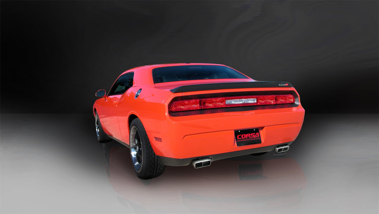 Corsa Performance 14438 2.75 Inch Cat-Back Xtreme Dual Rear Exhaust GTX Polished Tips 08-10 Dodge Challenger SRT-8 6.1L V8 Stainless Steel Corsa Performance - Truck Part Superstore