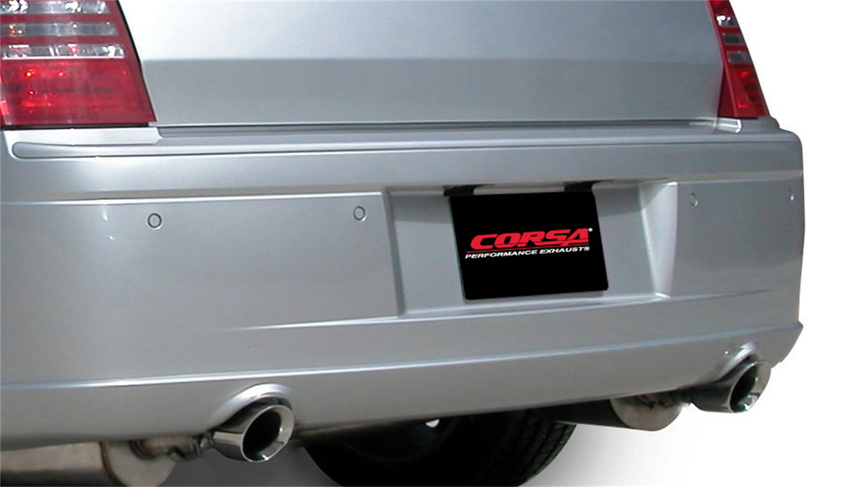 Corsa Performance 14439 2.5 Inch Cat-Back Xtreme Dual Rear Exhaust 3.5 Inch Polished Tips (No Tow Hitch) 05-10 Chrysler 300 R/T/Dodge Charger R/T/Magnum R/T 5.7L V8 Stainless Steel Corsa Performance - Truck Part Superstore