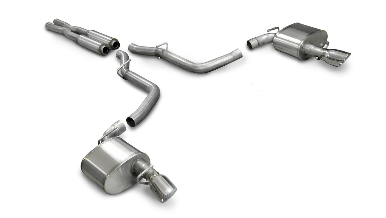 Corsa Performance 14440 2.75 Inch Cat-Back Extreme Dual Exhaust 4.0 Inch Polished Tips (No Tow Hitch) 05-10 Chrysler 300 SRT-8/Dodge Charger SRT-8/Dodge Magnum SRT-8 6.1L V8 Stainless Steel Corsa Performance - Truck Part Superstore