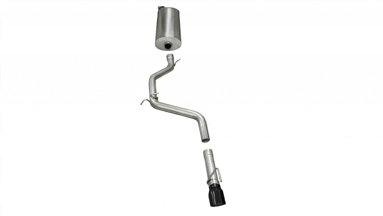 Corsa Performance 14452BLK 2.75 Inch Cat-Back Single Rear Exit with Single 4.0 Inch Black PVD Pro-Series Tips Corsa Performance - Truck Part Superstore