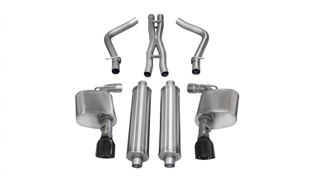 Corsa Performance 14464BLK 2.75 Inch Cat-Back Extreme Dual Exhaust 4.5 Inch Black Tips 12-14 Chrysler 300/Dodge Charger SRT-8/SRT 6.4L V8 Stainless Steel Corsa Performance - Truck Part Superstore