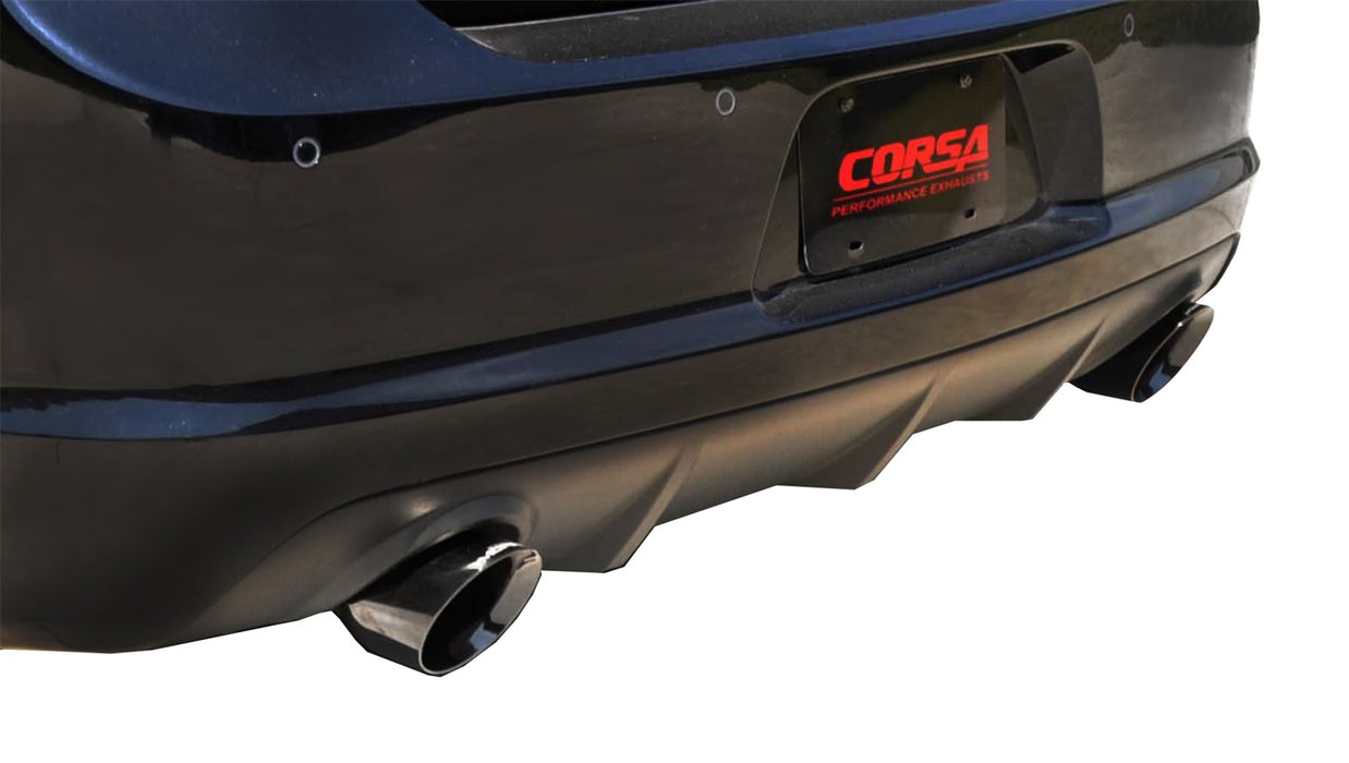 Corsa Performance 14464BLK 2.75 Inch Cat-Back Extreme Dual Exhaust 4.5 Inch Black Tips 12-14 Chrysler 300/Dodge Charger SRT-8/SRT 6.4L V8 Stainless Steel Corsa Performance - Truck Part Superstore