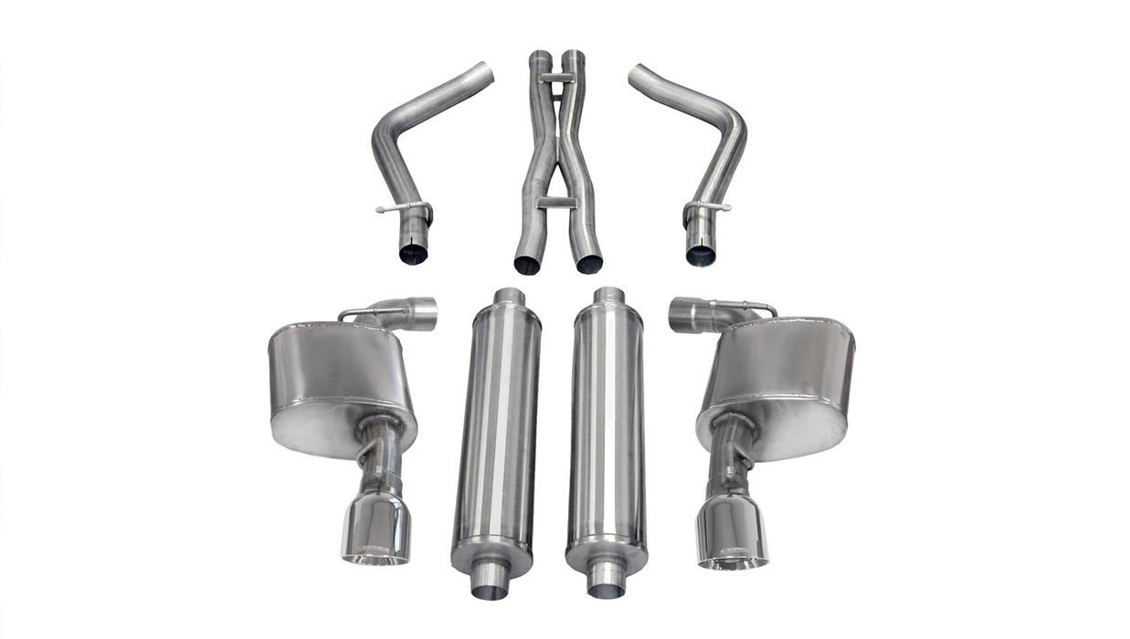 Corsa Performance 14464 2.75 Inch Cat-Back Extreme Dual Exhaust 4.5 Inch Polished Tips 12-14 Chrysler 300/Dodge Charger SRT-8/SRT 6.4L V8 Stainless Steel Corsa Performance - Truck Part Superstore