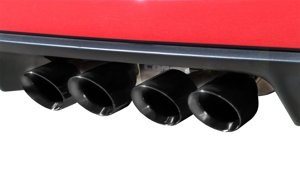 Corsa Performance 14469CB4BLK 2.5 Inch Cat-Back Xtreme Dual Exhaust Black 3.5 Inch Tips 05-08 Corvette C6 Manual/A4 Auto Trans 6.0L/6.2L Stainless Steel Corsa Performance - Truck Part Superstore