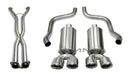Corsa Performance 14469CB4 2.5 Inch Cat-Back Xtreme Dual Exhaust Polished 3.5 Inch Tips 05-08 Corvette C6 Manual/A4 Auto Trans 6.0L/6.2L Stainless Steel Corsa Performance - Truck Part Superstore