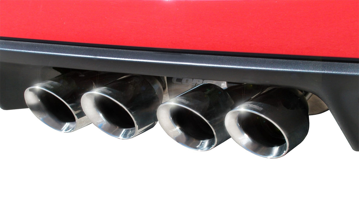 Corsa Performance 14469CB4 2.5 Inch Cat-Back Xtreme Dual Exhaust Polished 3.5 Inch Tips 05-08 Corvette C6 Manual/A4 Auto Trans 6.0L/6.2L Stainless Steel Corsa Performance - Truck Part Superstore