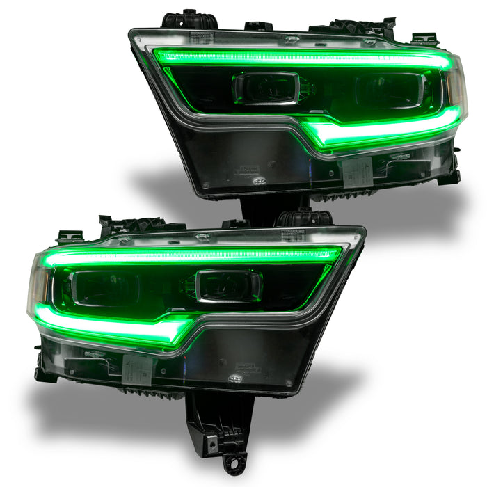 Oracle Lighting 1448-504 2019-2021 RAM 1500 ColorSHIFT RGBW+A LED Projector Headlight DRL Upgrade Kit - Truck Part Superstore