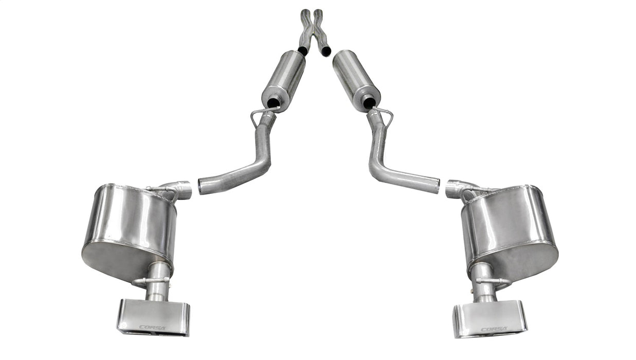 Corsa Performance 14529 2.5 Inch Cat-Back Xtreme Dual Rear Exhaust GTX2 Polished Tips 11-14 Dodge Challenger R/T 5.7L V8 Stainless Steel Corsa Performance - Truck Part Superstore