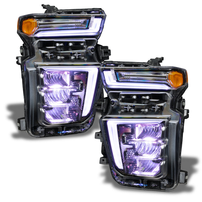 Oracle Lighting 1453-334 2020-2021 Silverado HD 2500/3500 ColorSHIFT RGB Headlight Demon Eye Kit - Truck Part Superstore