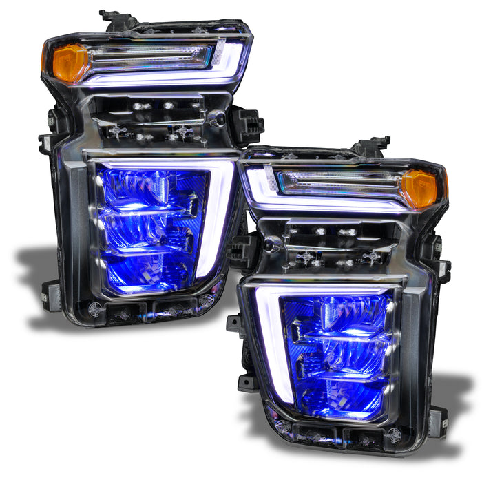 Oracle Lighting 1453-334 2020-2021 Silverado HD 2500/3500 ColorSHIFT RGB Headlight Demon Eye Kit - Truck Part Superstore