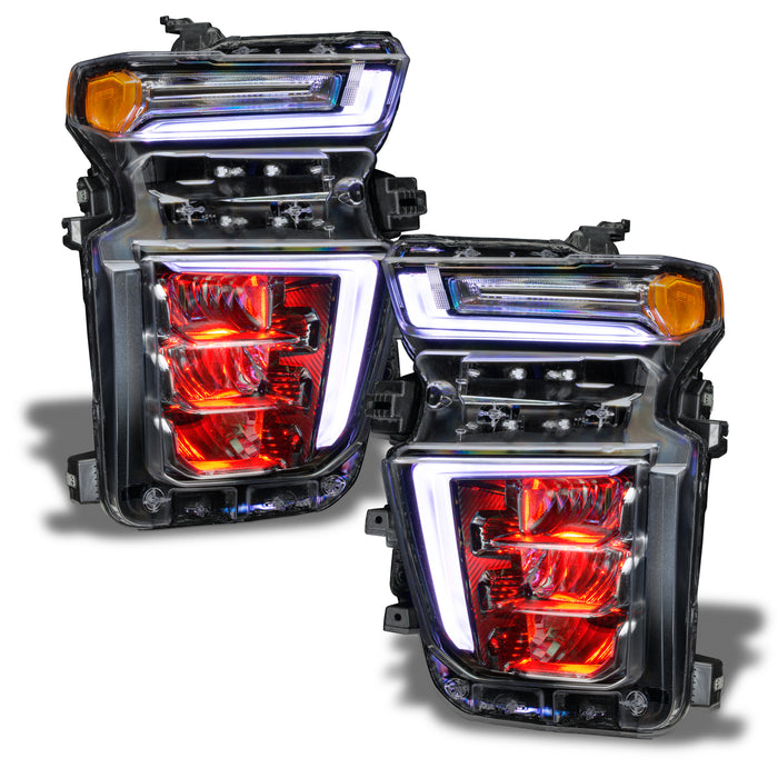 Oracle Lighting 1453-334 2020-2021 Silverado HD 2500/3500 ColorSHIFT RGB Headlight Demon Eye Kit - Truck Part Superstore