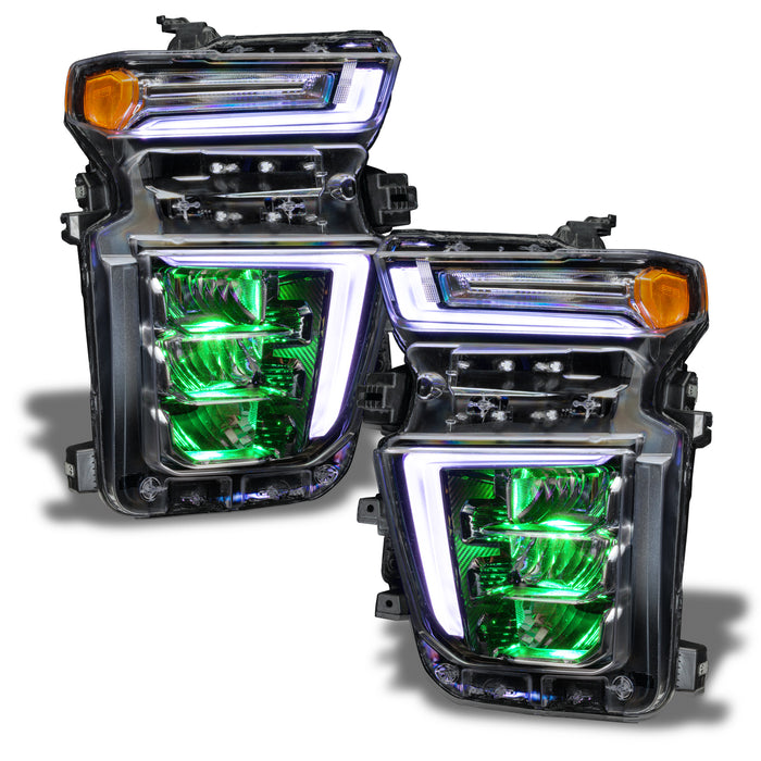 Oracle Lighting 1453-334 2020-2021 Silverado HD 2500/3500 ColorSHIFT RGB Headlight Demon Eye Kit - Truck Part Superstore