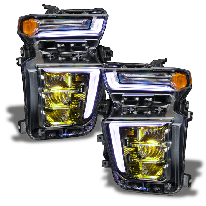 Oracle Lighting 1453-334 2020-2021 Silverado HD 2500/3500 ColorSHIFT RGB Headlight Demon Eye Kit - Truck Part Superstore