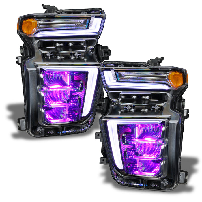 Oracle Lighting 1453-334 2020-2021 Silverado HD 2500/3500 ColorSHIFT RGB Headlight Demon Eye Kit - Truck Part Superstore